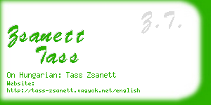 zsanett tass business card